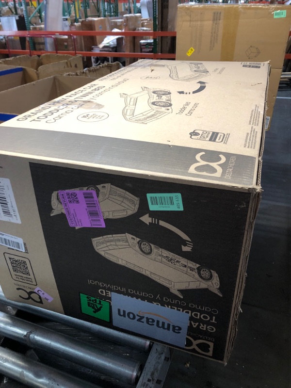 View 2 of ***MISSING ASSEMBLY PARTS***Delta Children Grand Prix Race Car Toddler-to-Twin Bed, Blue