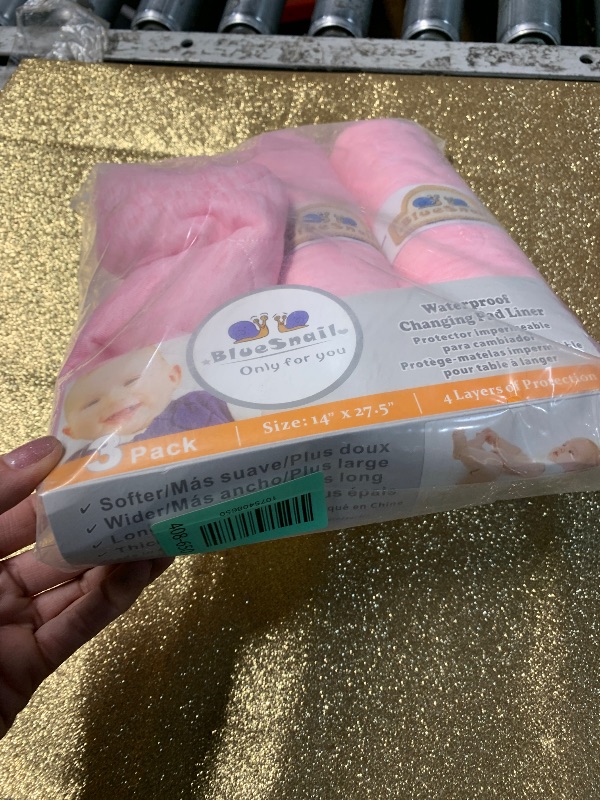 Photo 1 of ****PINK***BlueSnail Quilted Thicker Waterproof Changing Pad Liners,3 Count(Pink 13” x 27”)
