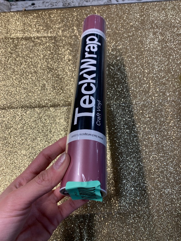 Photo 1 of ***STOCK PHOTO FOR REFERENCE ONLY***SEE PICTURES**TECKWRAP Permanent Adhesive Vinyl 12" x 10ft, Glossy Queen Pink