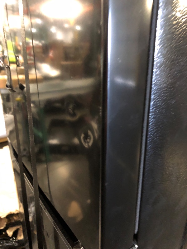 Photo 1 of ***STOCK PHOTO FOR REFERENCE ONLY*** *MINOR DENTS*
 Upstreman 7.7 Cu.Ft. Refrigerator with Freezer, Double Door Fridge, Adjustable Thermostat, Large Capacity, Reversible Door Swing, Refrigerator for Apartment, Office, Dorm, Black?BD75?
