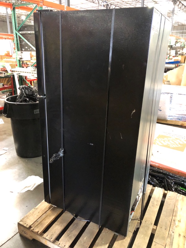 Photo 1 of ***STOCK PHOTO FOR REFERENCE ONLY*** *MINOR DENTS*
 Upstreman 7.7 Cu.Ft. Refrigerator with Freezer, Double Door Fridge, Adjustable Thermostat, Large Capacity, Reversible Door Swing, Refrigerator for Apartment, Office, Dorm, Black?BD75?