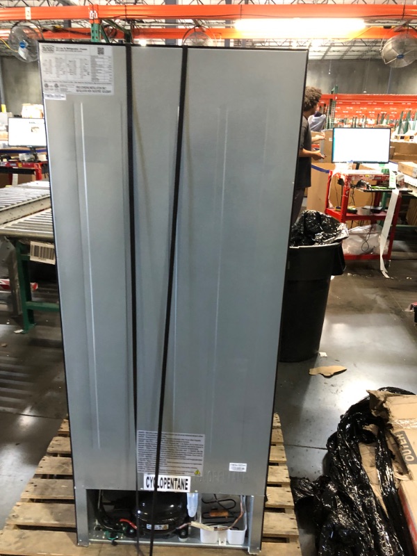 Photo 1 of ***STOCK PHOTO FOR REFERENCE ONLY*** *MINOR DENTS*
 Upstreman 7.7 Cu.Ft. Refrigerator with Freezer, Double Door Fridge, Adjustable Thermostat, Large Capacity, Reversible Door Swing, Refrigerator for Apartment, Office, Dorm, Black?BD75?