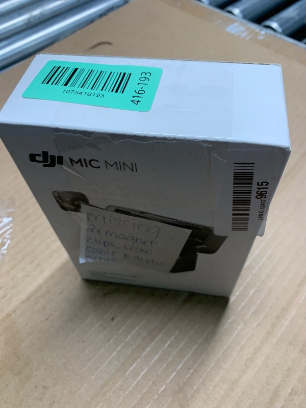 Photo 1 of ***MISSING PARTS***
DJI Mic Mini (2 TX + 1 RX + Charging Case), Wireless Lavalier Microphone for iPhone/Camera/Android, Ultralight, Detail-Rich Audio, 48h Use, Noise Cancelling, Automatic Limiting, Vlog, Streaming