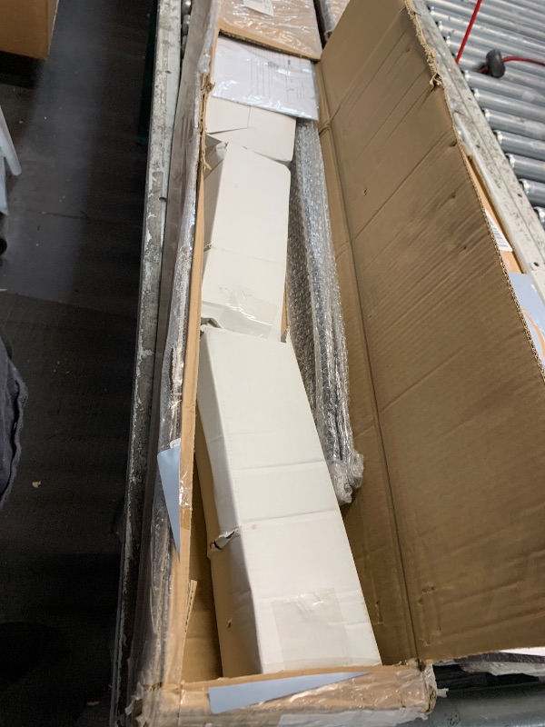 Photo 1 of ***PARTIAL SET**HARDWARE ONLY**
SmartStandard 48in x 96in Double MDF Sliding Barn Doors with 8FT Bypass Barn Door Hardware Kit, Save Space, Waterproof, Easy Install, Fit 84in-88in Openning, White