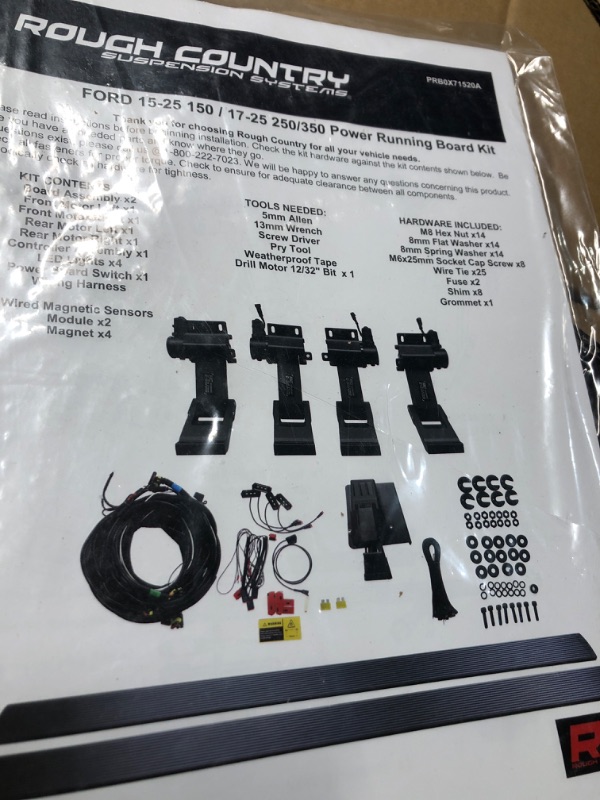 Photo 1 of ***PARTIAL SET - PRICE ADJUSTED***
Rough Country Power Running Boards with LED Step Lights for Ford F-150 Lightning/F-250/F-350/Raptor (2015-2026) Crew Cab - Retractable Electric Side Steps, Non-Slip Aluminum Design