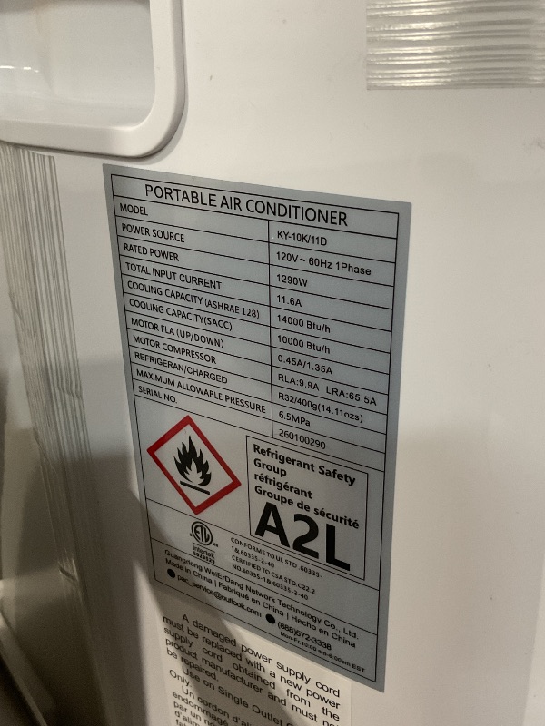 Photo 1 of ***FACTORY SEALED***
Humhold 14000BTU Portable Air Conditioners with Remote Control, Dehumidifier & Fan Mode, Floor Stand up Cooling Portable AC Unit for Large Room up to 700 sq.ft, Sleep,Timer & Auto Swing Function