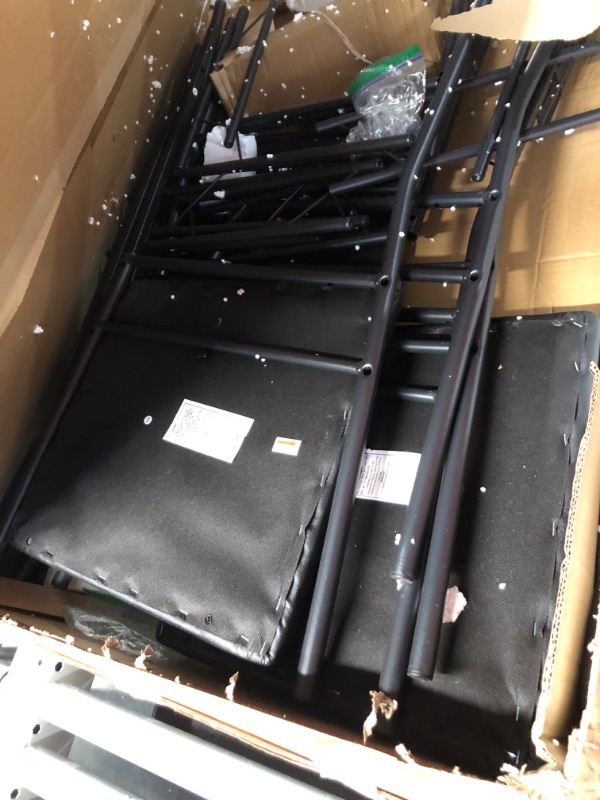 Photo 1 of ***MISSING PARTS***
***PARTIAL SET - PRICE ADJUSTED***
Garvee Wood Dining Table Set for 4 with Upholstered Chairs, Kitchen Table Chairs Set of 4 with Corner Protector, Dining Room Table Set for 4, for Kitchen, Apartment, Retro Gray