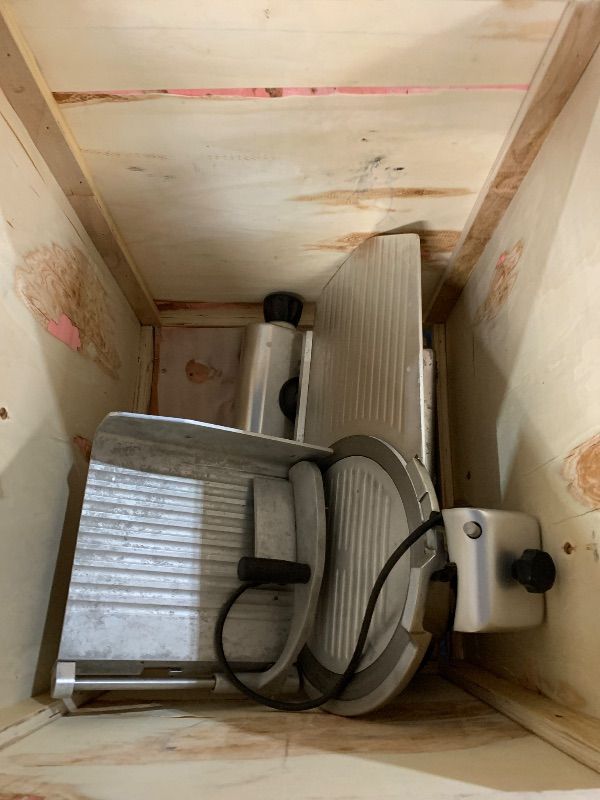 Photo 1 of ***MISSING PARTS******DAMAGED - SEE NOTES/PICTURES***Garvee Automatic Meat Slicer, 800W Deli Slicer with 0-18mm Adjustable Thickness, 12" Stainless Steel Removable Blade,Food Slicer Machine for Meat Cheese Bread for Home/Commercial Use