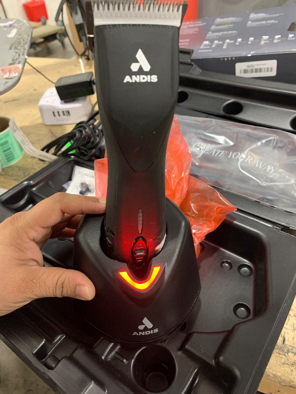 Photo 1 of Andis 79170 Pulse Zr II 5-Speed Detachable Blade Clipper, Cordless Animal/Dog Grooming, Removable Lithium Ion Battery, LED Charge Light, Black