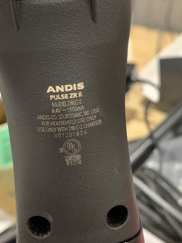 Photo 1 of Andis 79170 Pulse Zr II 5-Speed Detachable Blade Clipper, Cordless Animal/Dog Grooming, Removable Lithium Ion Battery, LED Charge Light, Black