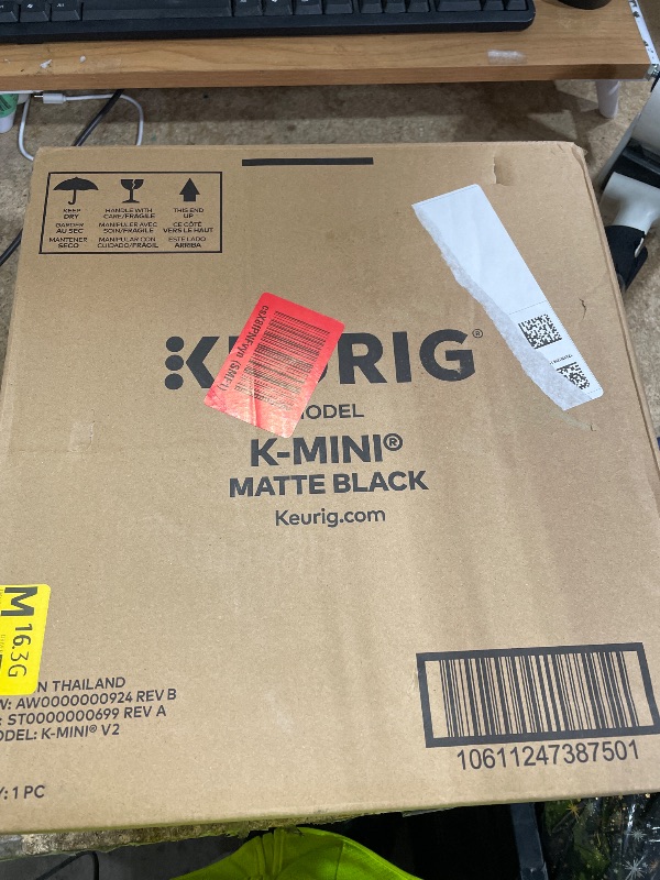 Photo 1 of ***MISSING PARTS***
Keurig K-Mini Single Serve K-Cup Pod Coffee Maker, 6 to 12oz Brew size, with Cord Storage, Perfect for Small Spaces, Black