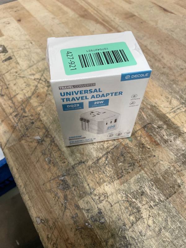 Photo 1 of **FACTORY SEALED** Universal Travel Adapter, International Travel Plug Adapter with 2 USB-C(PD 20W) ? 1 USB-A Ports, All in One Portable Adaptor, for USA, UK, EU, AU ? 224+ Countries (White) US