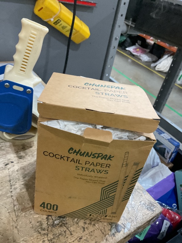 Photo 1 of [400 Pack] Compostable Short Paper Straws Individually Wrapped, 5.75" x 0.24", Dye-free White - Great for Kids, Milk Cartons, Cocktail & Coffee
