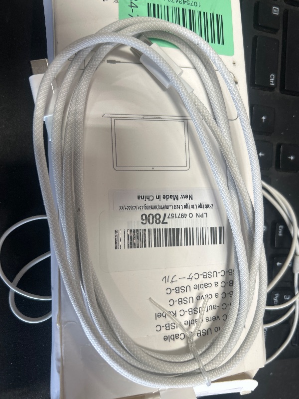 Photo 1 of **only one** 2Pack Type C to Type C Fast Charging Cord for iPhone15,USB C to USB C 6ft Nylon Braided Charger Cable for iPhone17/16/15/MacBook/iPad Air/Mini/Pro/Samsung 23+/23/22+/22