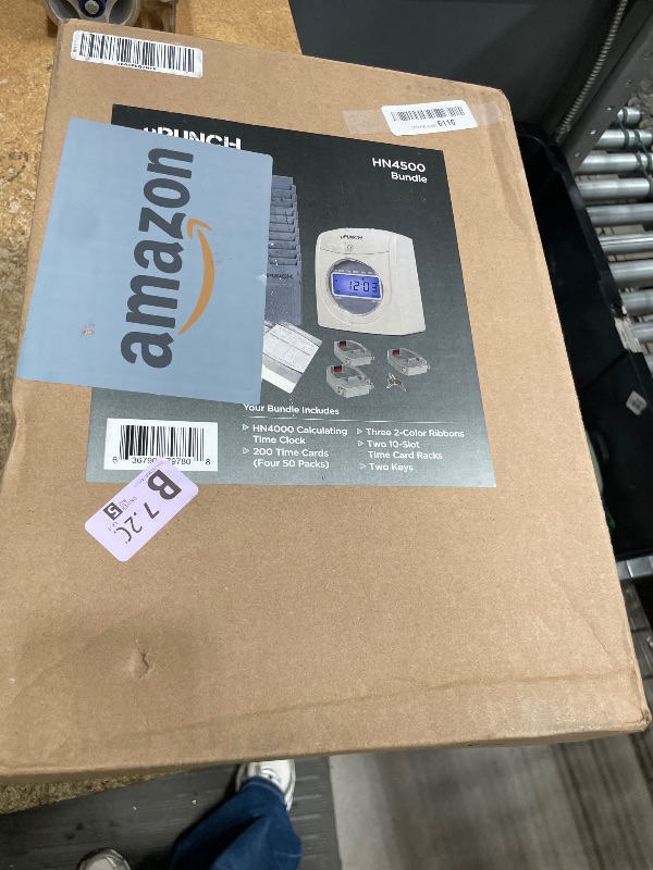 Photo 1 of ***PARTS ONLY***uPunch HN4500 Advanced Calculating Time Clock Bundle for Small Business: Complete Employee Time Tracking System with 200 Time Cards, Racks, Ribbons, and Keys