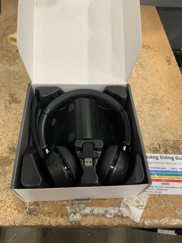 Photo 1 of (Upgraded Version) Wireless Headset, Bluetooth Headset with Noise Cancelling Microphone, Best Headphones with Mic Mute & USB Dongle for PC/Computer/Laptop/Cell Phones/Remote Work/Call Center