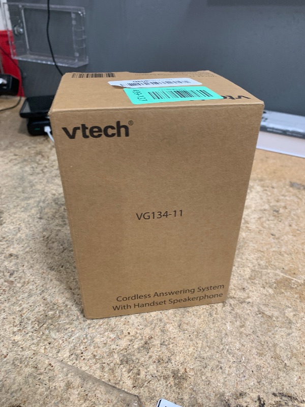 Photo 1 of [New] VTech VG134-11 DECT 6.0 Cordless Home Phone with Bluetooth Connection, Digital Answering Machine, Backlit Display,Full Duplex Speakerphone, Caller ID/Call Waiting,1000 ft Range (Black)