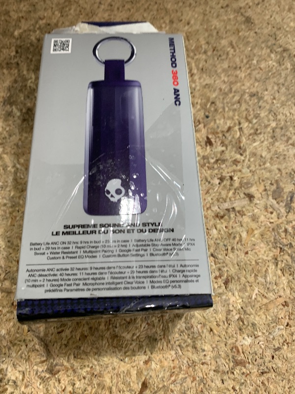 Photo 1 of **see notes**Skullcandy Method 360 ANC Wireless Earbuds, Sound by Bose, Bluetooth Headphones, Premium Noise Cancelling, Up to 40 Hrs Battery, Sweat and Water Resistant, Microphone for iPhone Android - Future