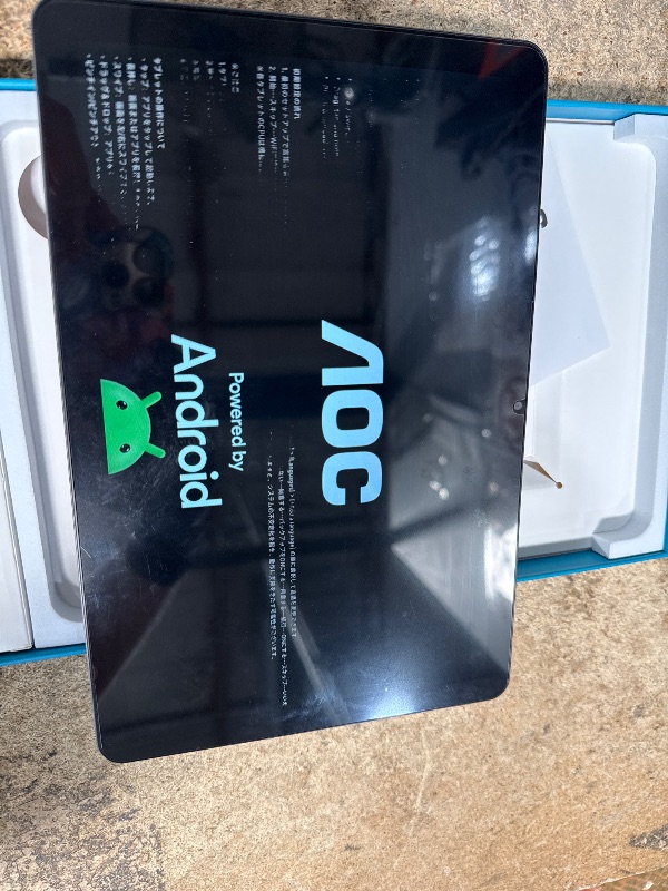 Photo 1 of ***SEE NOTES***AOC 10.1 inch Android Tablet, Android 16 System, 120Hz Ultra-Smooth Display, 4GB RAM 128GB ROM (1TB Expandable), Octa-Core Processor, Widevine L1 for HD Streaming, Face Unlock, Slim Metal Body, GPS