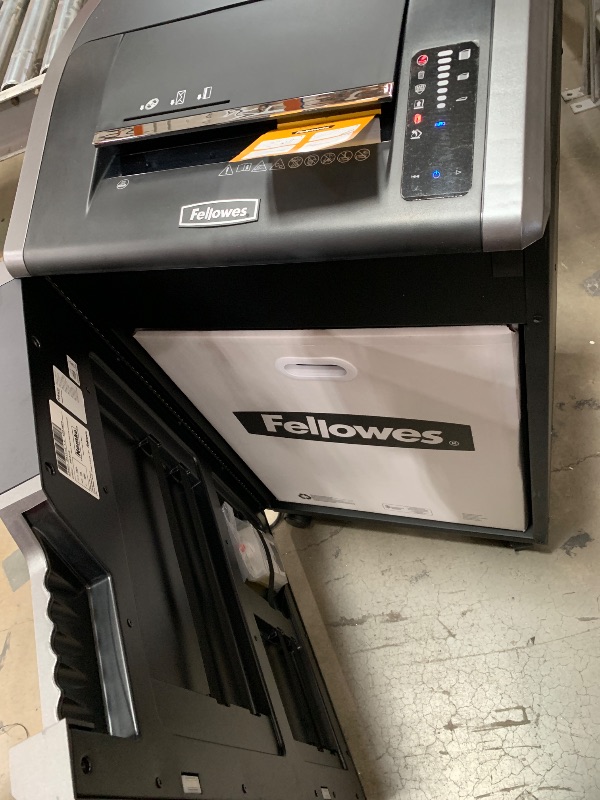 View 3 of (untested, out of box) Fellowes Powershred 425Ci 100% Jam Proof Commercial Grade Manual 30-Sheet Cross-Cut Paper Shredder, TAA Compliant (38425), Black