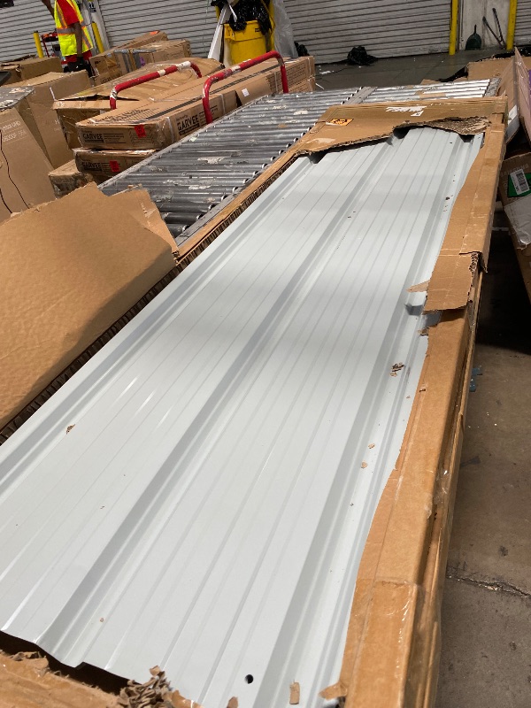 Photo 1 of **0NLY THE ROOF, MISSING POLES**Garvee 20x20 ft Metal Carport Kit, 120° Steep-Pitch Vertical Roof for Snow Shedding, 173" High-Clearance RV & Tractor Shelter, Heavy-Duty 2 Cars Car Port with Reinforced Frame