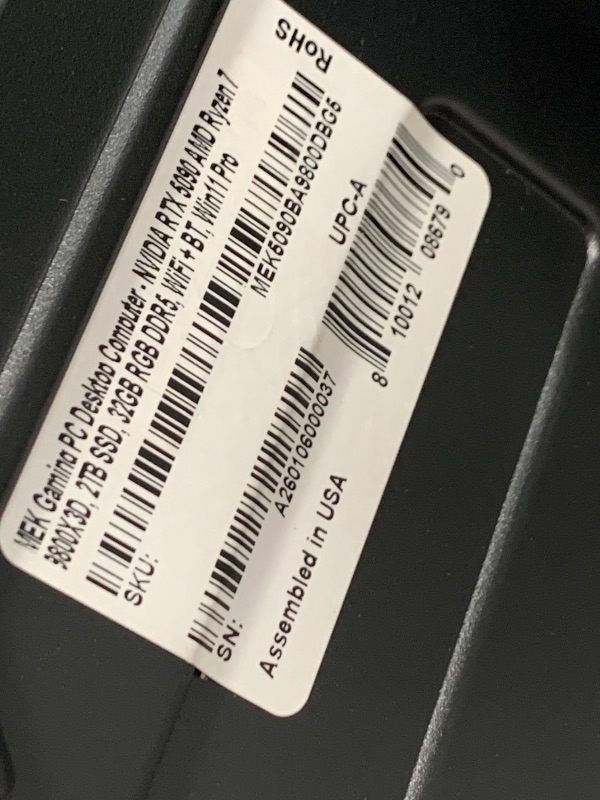 Photo 1 of ****ITEM DID NOT TURN ON WHEN PLUGGED IN** NONFUNCTIONAL AS IS***
ZOTAC MEK Gaming PC Desktop, NVIDIA GeForce RTX 5090 32GB GDDR7, AMD Ryzen 7 9800X3D Up to 5.2GHz, 32GB DDR5, 2TB NVMe SSD, 1200W 80+ Gold PSU, WiFi 7, Windows 11 Pro