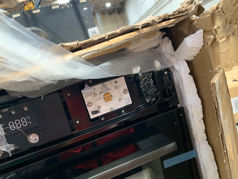 Photo 1 of **very damaged**
24" Built-In Electric Single Wall Oven, 2.5 cu ft Convection Oven with 8 Cooking Modes, Max 500°F, Stainless Steel Touch Control Panel, Triple-Layer Tempered Glass Door for Kitchen