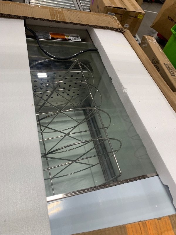 Photo 1 of ***missing main Door*** VEVOR Commercial Food Warmer Display, 4-Tier Pizza Warmer with Rotary Steam Heating for 14 in Pizza, 86?~185? Temperature Control and Temp Display, 25W Oven Light + Top LED for Pizza Shop, Restaurant