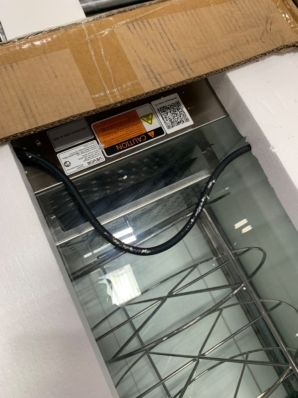 Photo 1 of ***missing main Door*** VEVOR Commercial Food Warmer Display, 4-Tier Pizza Warmer with Rotary Steam Heating for 14 in Pizza, 86?~185? Temperature Control and Temp Display, 25W Oven Light + Top LED for Pizza Shop, Restaurant