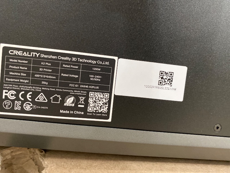 Photo 1 of **MISSING PIECES, FOR PARTS ONLY** Creality K1C High Speed 3D Printer