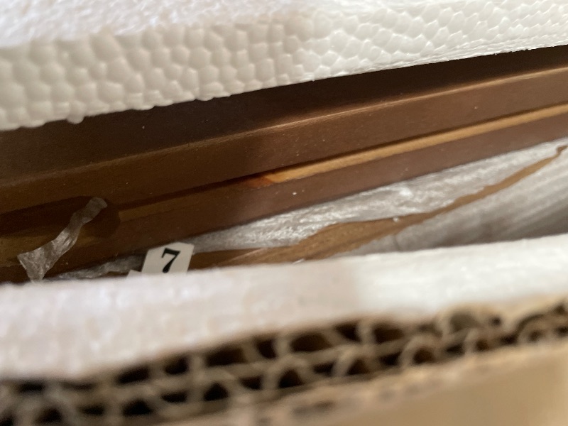 Photo 1 of ** Only box # 2 is included missing box #1 and # 3 ** Bellemave Full Corner Bed Frame with Desk and Storage Shelves, Captain beds with Bookcase and Trundle and 3 Drawers, Wood Full Size Daybed, Vintage Brown