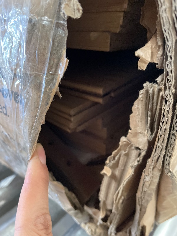 Photo 1 of **UNKNOWN IF MISING ANY PIECES**Decofy 69" Tall Kitchen Pantry Storage Cabinet with Sliding Door, Modern Curved Edge Pantry Storage Cabinet with 5 Shelves, Cupboard for the Kitchen, Dining Room, Bedroom, Living Room, Office (Oak)