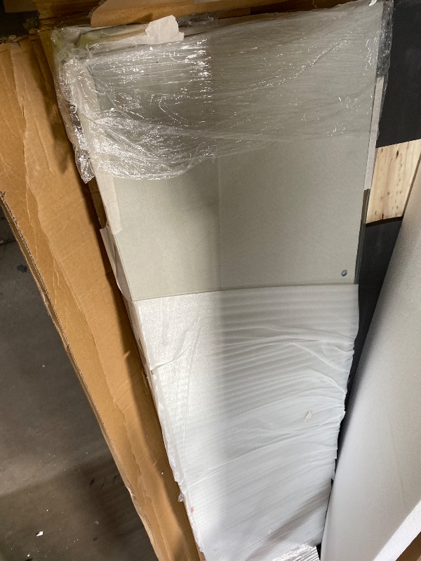 Photo 1 of (MAJOR PARTS MISSING, SOLD FOR PARTS(GLASS0)** 
 4-Shelf Display Shelves, 64.2'Hx16.9''Lx14.6''W White