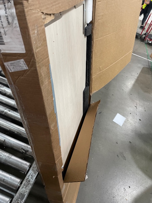 Photo 1 of ***MISSING PARTS***FDP Rectangle (24 x 60 inch) Classroom Table with Adjustable Standard Swivel Glide Legs (19-30 in) School and Office Furniture - Pasadena Oak Top/Black Edge and Legs