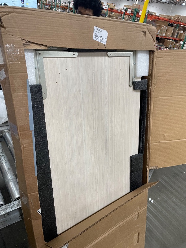 Photo 1 of ***MISSING PARTS***FDP Rectangle (24 x 60 inch) Classroom Table with Adjustable Standard Swivel Glide Legs (19-30 in) School and Office Furniture - Pasadena Oak Top/Black Edge and Legs
