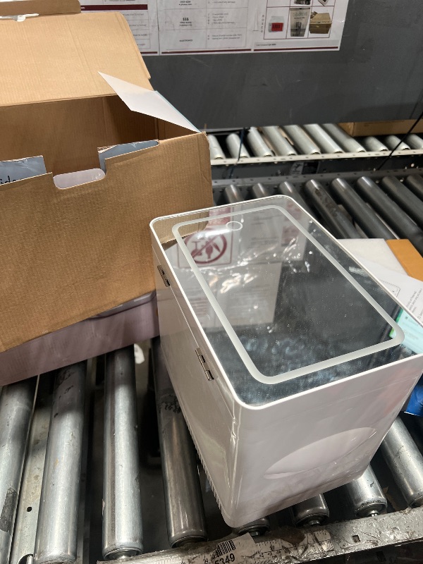 Photo 1 of (unfunctional) YLFU Mini Fridge for Bedroom, 6L Skincare Fridge with LED Mirror for Dorm & Office, Portable Cooler & Warmer Small Compact Refrigerator for Skincare, Makeup and Cosmetics