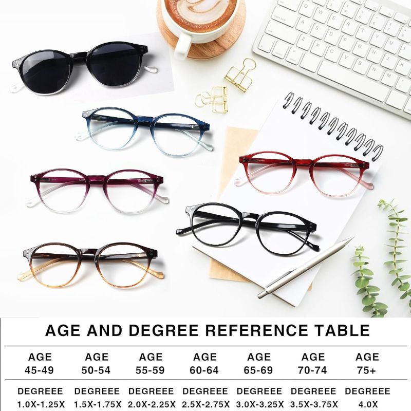 Photo 1 of (small / women) NORPERWIS 5 Pairs Reading Glasses Spring Hinge Blue Light Blocking Readers Glasses for Men and Women (Mix Color-1, 1.75)