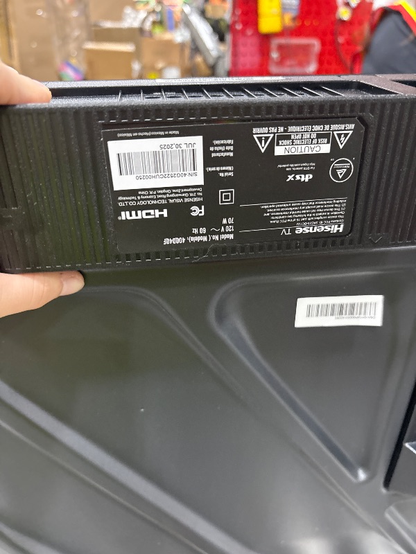 Photo 1 of **BROKEN BACK CORNER PIECE**HISENSE TV