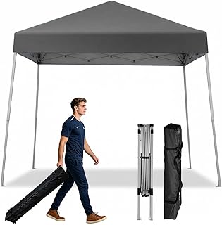 Photo 1 of **FOR PARTS ONLY**Canopy Tent, 10X10 FT Pop Up Canopy Outdoor Instant Tent Slant Legs with Carrying Bag, Portable Gazebo Shelter for Patio Deck Garden Beach (Gray)