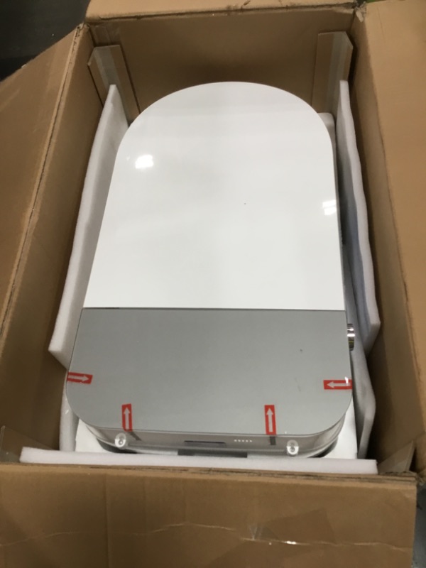 Photo 1 of (untested, for part) Smart Toilet with Bidet Built-in: Super Gentle Wash Bidet Toilet with Dryer, Dual Flush One Piece Toilet with Child Mode, Foam Shield, Heated Seat, Foot Sensor, UV-C Night Light, Auto Lid/Seat, Grey