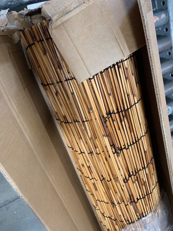 Photo 1 of **DAMAGED ON ONE END**TOOKNIN Natural Reed Fence,6FT X 16.4FT Bamboo Fencing Privacy Reed Screening for Outdoor, Gallery, Restaurant, Hotel, Patio (Brown)