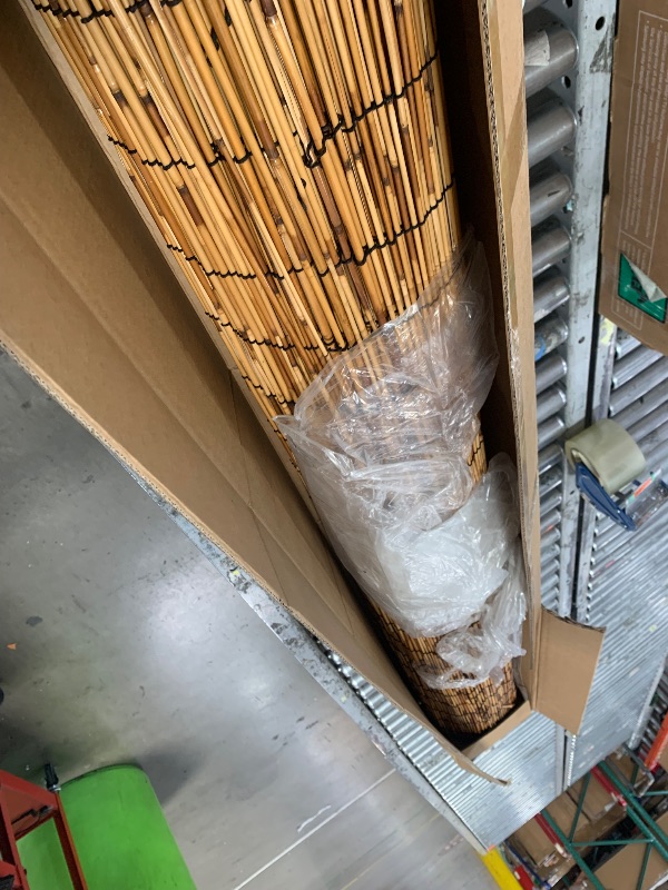 Photo 1 of **DAMAGED ON ONE END**TOOKNIN Natural Reed Fence,6FT X 16.4FT Bamboo Fencing Privacy Reed Screening for Outdoor, Gallery, Restaurant, Hotel, Patio (Brown)