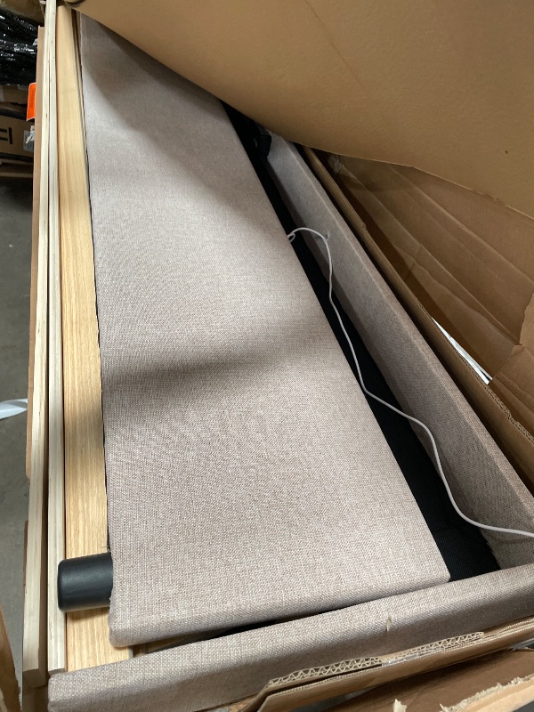Photo 1 of ******************Missing pieces*****************
Novilla King Bed Frame, King Bed Frame and Headboard, King Size Bed Frame with Drawers, King Bed Frame with LED Lights, Charging Station and Adjustable Headboard, No Box Spring Needed, Beige