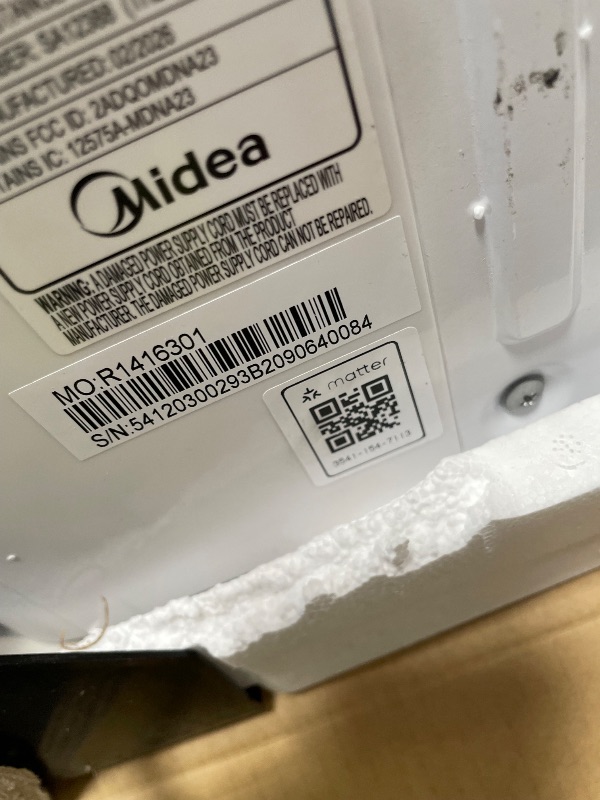 Photo 1 of (sold as parts, unfunctional) Midea Inverter Window Air Conditioner with Heat – Quiet Window AC Unit and Heat Combo with Dehumidifier – Cools up to 550 Sq. Ft. – Energy Star Rated, Smart Control, Remote, 12,000 BTU
