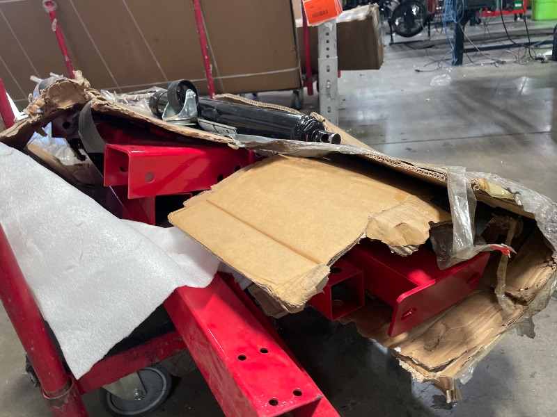 Photo 1 of **Parts Only*** Engine Hoist with Lever, 2 T Folding Cherry Picker Engine Hoist with Lever and 6 Casters, 4400 LBS Heavy Duty Hydraulic Shop Crane, Engine Lift for Workshops Garage Warehouse
