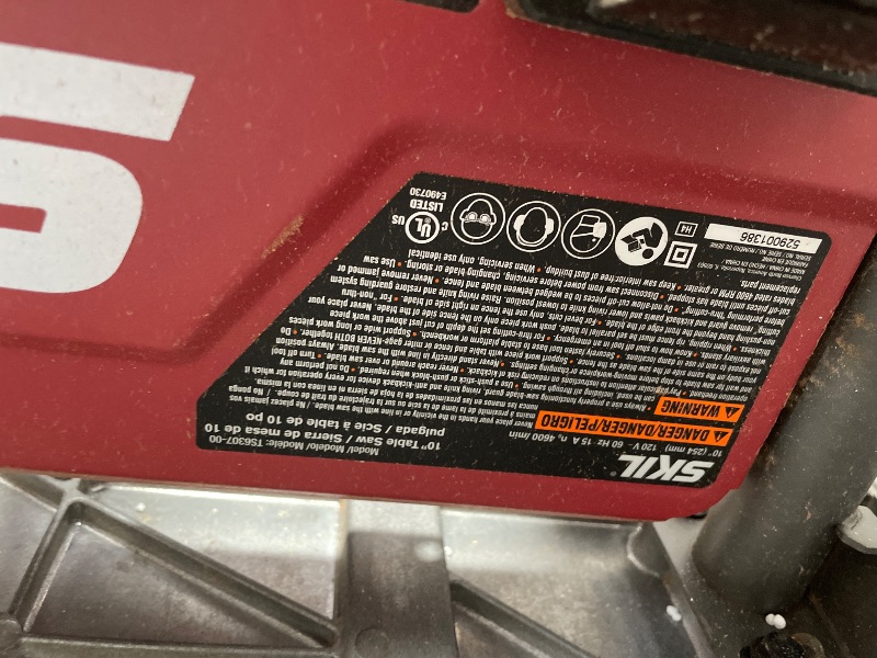 Photo 1 of **missing fence stopper and few more items**SKIL 15 Amp 10 Inch Portable Jobsite Table Saw with Folding Stand- TS6307-00
