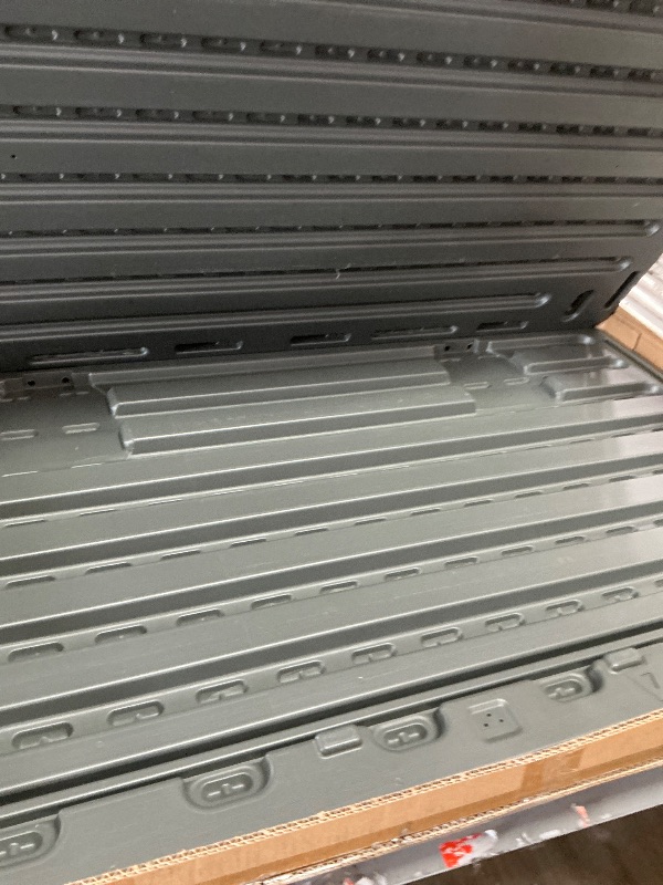 Photo 1 of *** PARTIAL SET *** DWVO 35 Cuft Outdoor Horizontal Storage, Waterproof Resin Storage Shed with Floor and Multiple Accesses for Garden Tools, Easy Assembly, Brown (No Shelf Included)