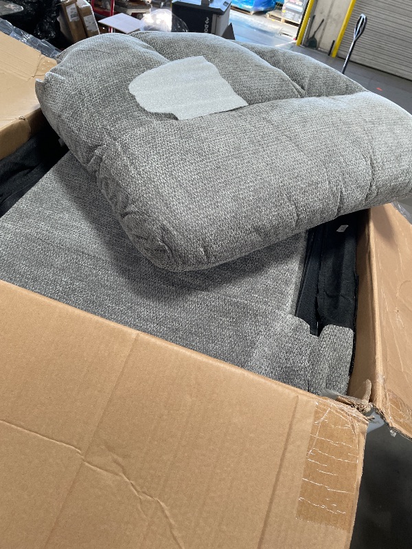 Photo 1 of ***Missing Hardware*** DUMOS Rocker Recliner Chair, Swivel Recliner with Vibration Massage & Lumbar Heating, 270° Rotating Chenille Fabric Recliner with footrest for Living Room & Bedroom, Grey