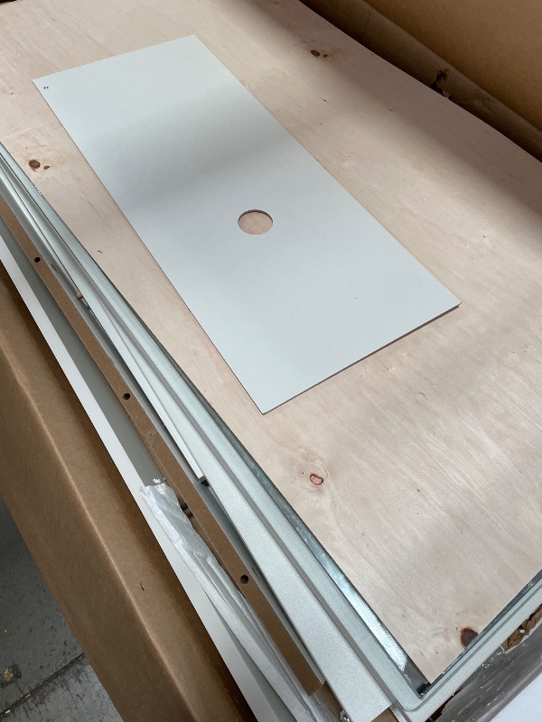 Photo 1 of (mirror vanity box only) Pamapic Glass Top Vanity Desk with Mirror (only mirror)