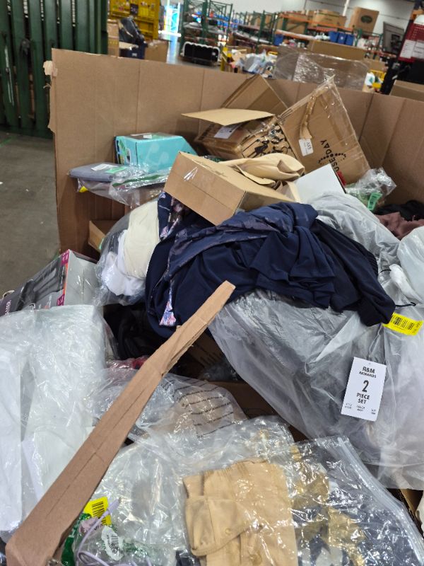 View 3 of
Box Size: 4-Foot Pallet (Truck/Trailer Pickup Only) | This 4-foot pallet contains roughly 200-300 assorted items, the same types we list for auction daily. Sourced from return centers, items are uninspected and may be new or gently used, with typical val